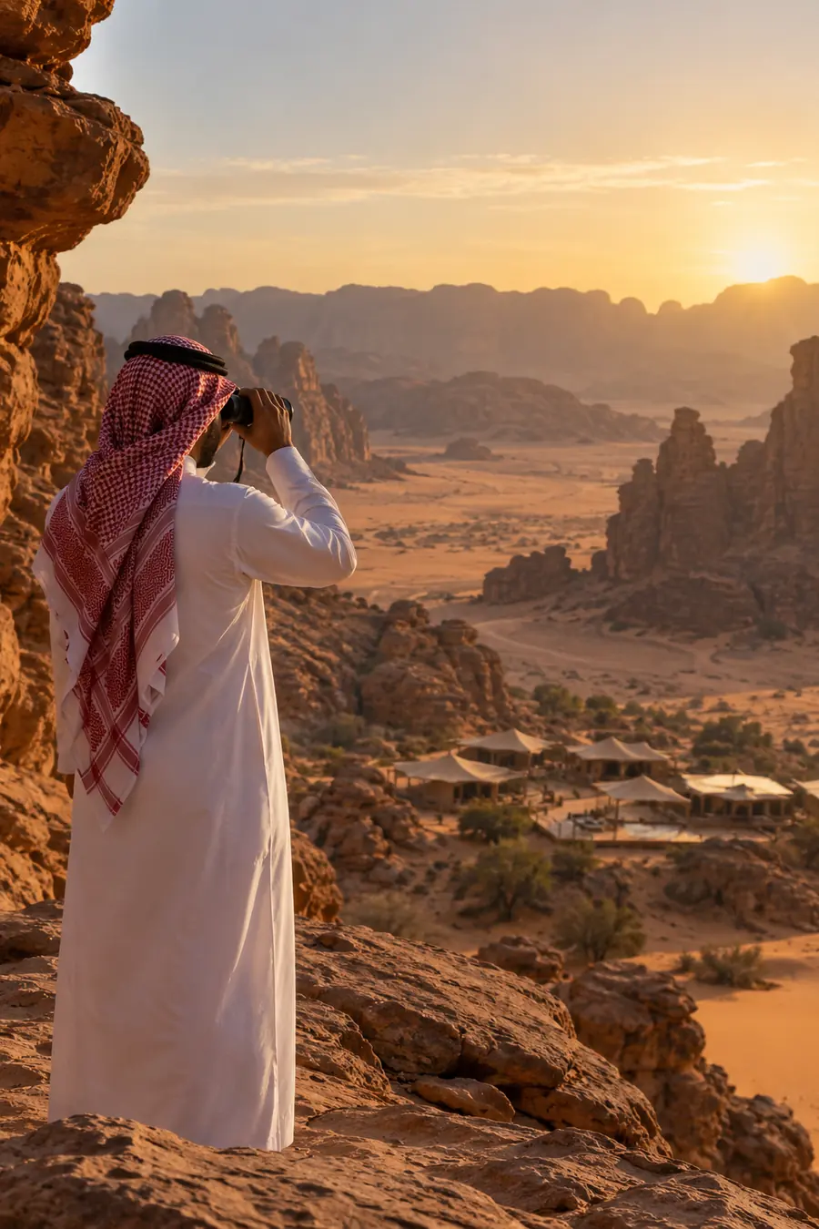 Saeed, head guide, looking over the valley